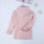 Autumn Winter Girls' Pullover Sweater Girls' Mock rib Collar Clothes Children's