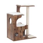 Fantasy Solid Wood Songmics Cat Tree Affordable Medium Three Bed Cave Equipped