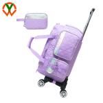 Women' Fashion Duffle Bag With Wheels Overnight Bag Featuring Shoe Compartment