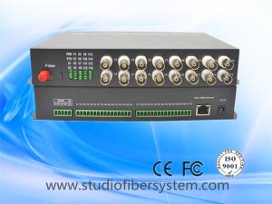 China 16ch video audio data ethernet media fiber converter for CCTV system factory
