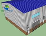 Strong Prefabricated Industrial Shed , Prefab Steel Frame Commercial Building