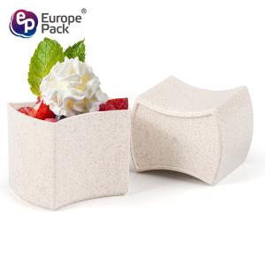 China Alibaba hot sale biodegradable material special shape 66ml dessert cereal cup factory