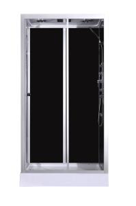 China 1100x800x2150mm Fashion Massage Corner Shower Stalls , Rectangular Shower Cabin with white acrylic tray and roof factory