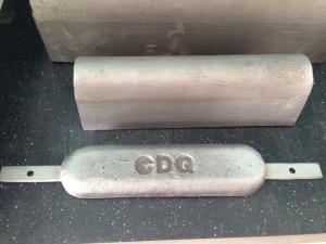 China Weld-On Zinc Anode for cathodic protection system project in Marine factory