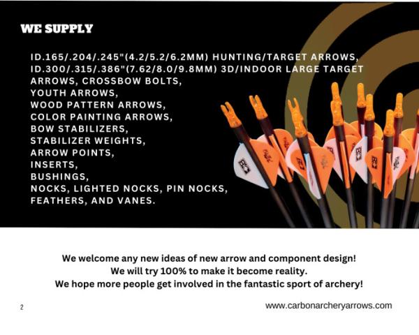 Arrow manufacturer, Wholesale Factory Made Carbon Arrows For Hunting, target