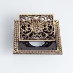 Brass Square Shower Drain Hair Catcher Archaize Carve Patterns