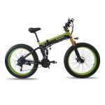 48V Fat Tire Folding Electric Bike , 30-50km/H Folding Electric Fat Bike