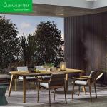 Modern Design Teak Wood Armchairs for Hotel Rattan Garden Furniture in