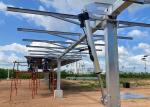 Galvanized Steel PV Ground Solar Tracker Mounting System Single Column