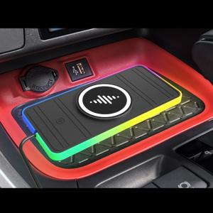 Black RGB Car Wireless Charging Pad For Apple IPhone/Watch 9V/2A Input Power
