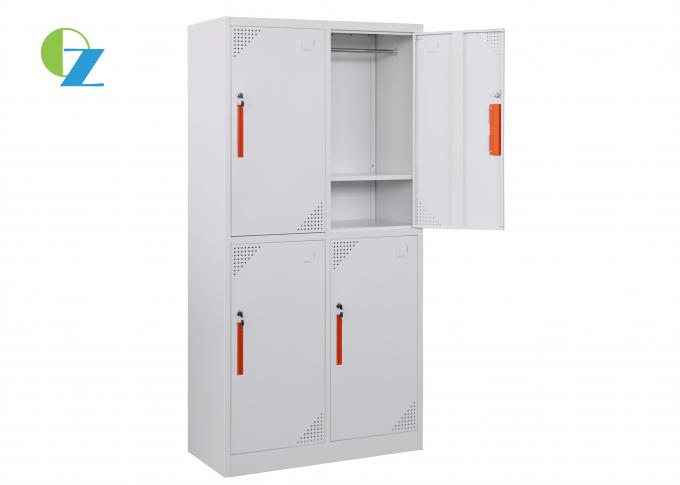 Alloy Aluminum Handle Thick 1.0Mm 4 Door Steel Locker For Gym Use