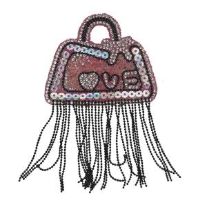 China Customized Shape Rhinestone Applique Patches For Garment , Bags factory