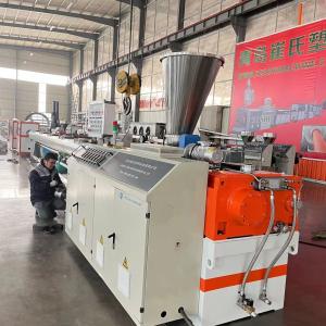 China Conical Twin Screw Extruder PVC Pipe Manufacturing Machine For Sewage Pipe factory