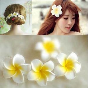 China DIYPE foam artificial flowers artificial flower hairpin side clip wedding, frangipani factory