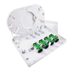 China 4-Cores SC APC Plastic Fiber Optic Faceplate Socket Panel for Indoor in FTTH Network factory
