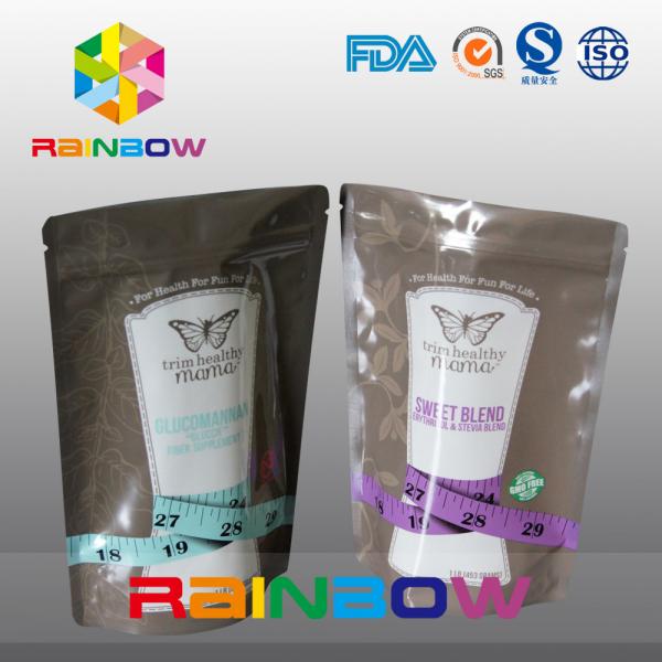 China PET / PE laminatied material self standing plastic pouch candy packaging factory