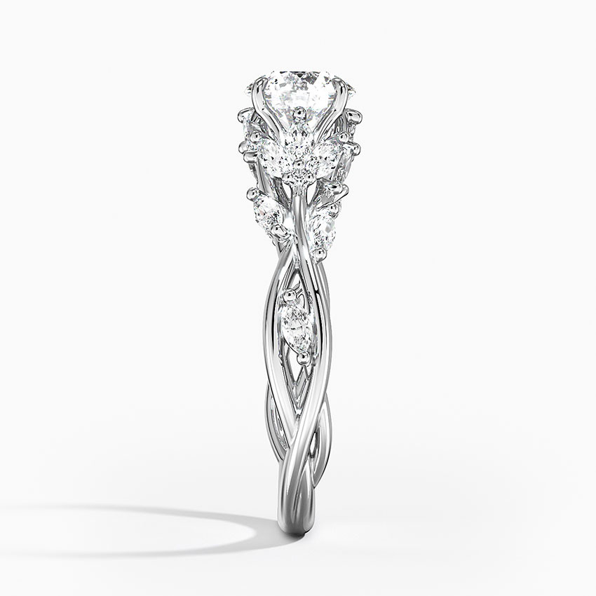 Sapphire Secret Garden CZ RingSet with 6mm Premium Blue Round Sapphire