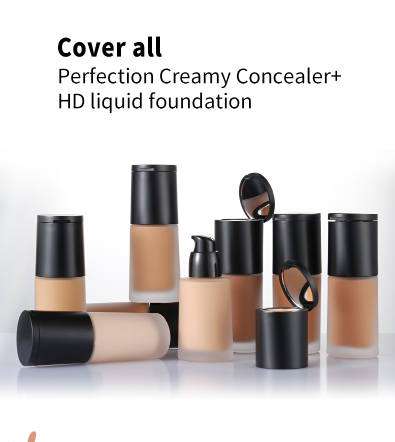 Wholesale Private Label Vegan Long Lasting Sweatproof Waterproof Makeup Face Liquid Foundation for Black Women
