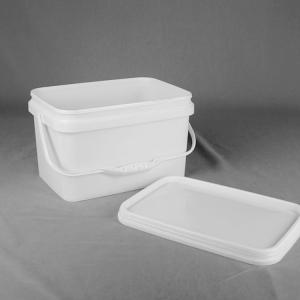 China 10L Toy Plastic Packaging Bucket Rectangular Handle With Lid on sale