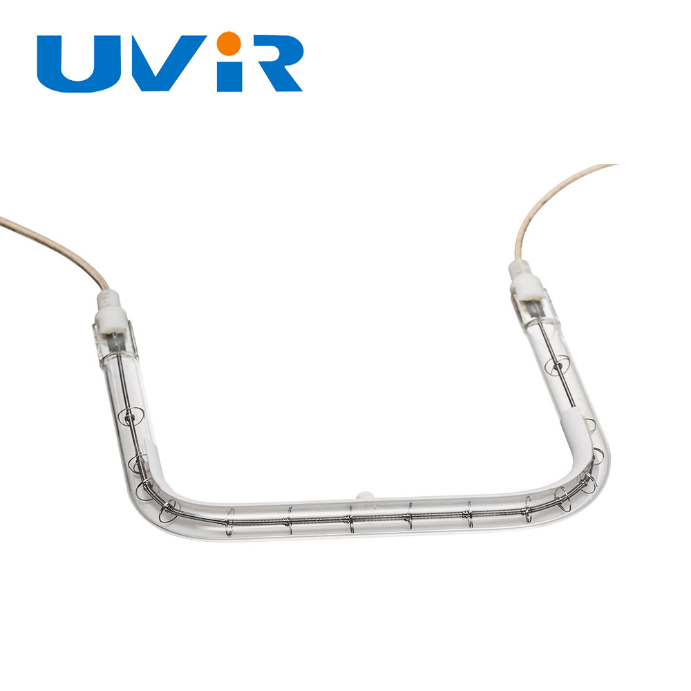 Customized Special Shape Quartz Heating Tube Infrared Fittings Half Coated White