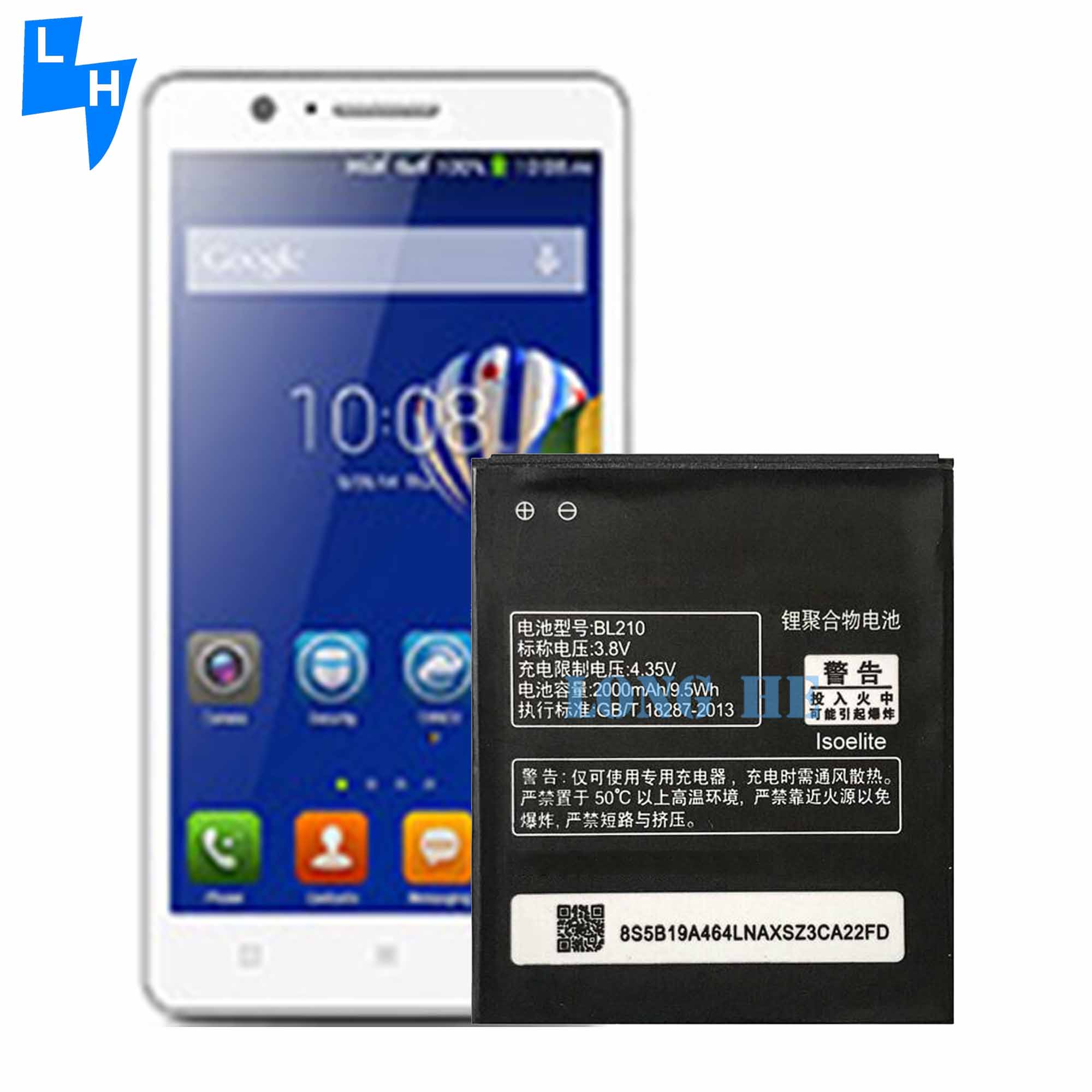 Good Performance BL210 Battery for Lenovo S820 S650 A656 A766 A770E A750E A658T Black