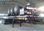 Carbon Steel Three Axle 50 Ton Flatbed Semi Trailer 13000*2500*1500mm