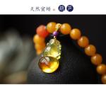Fashion Jewelry Natural Round Bead Stone Natur Orange Yellow Amber Crystal