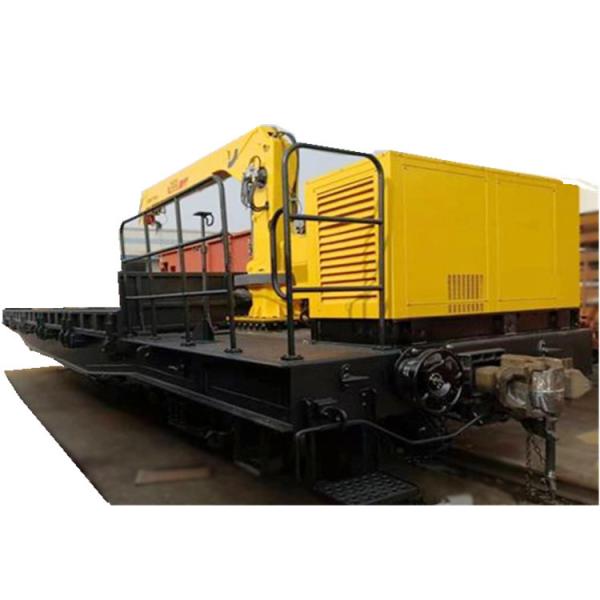 China 8T 10T 12T Railway Freight Wagon with Hydraulic Car Crane factory