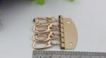 Leather Key Case Wallets Unisex Keychain zinc alloy Key Holder Ring with 6 Hooks