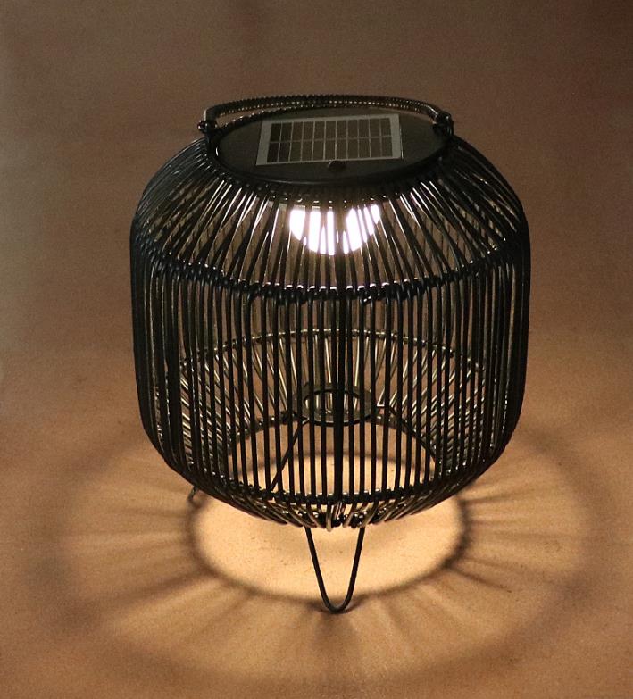 Customized Rattan Woven Solar Lights Portable 3500K IP65 Waterproof