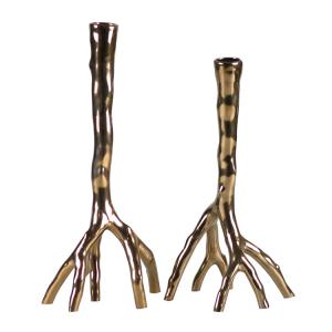 China Tree Root Flower Design 350mm Dining Table Candle Holder factory