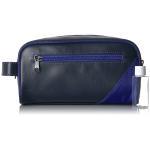 Zipper Closure Travel Leather Toiletry Bag For Men