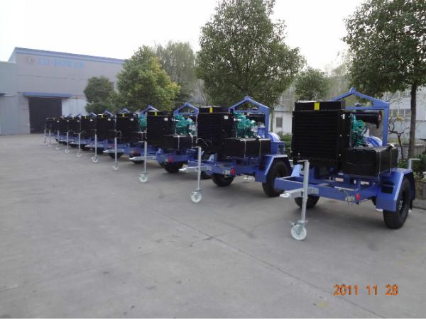 Trailer type Diesel Water Pump Set With Cummins Diesel Engines For Agriculture