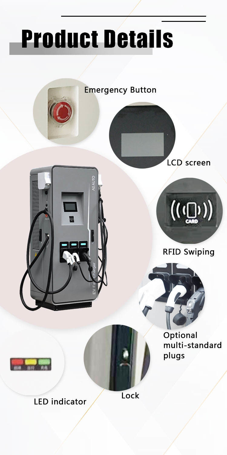 IP55 Electric Vehicle Supply Equipment 160KW DC Dual Input EV Charging Stations