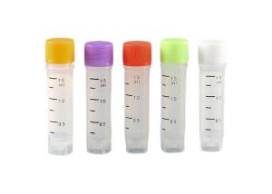China Colors 1.5ml Cryo Storage Freezing Cryovial Vials Tube End Cap With Labels Freezing Vials factory