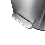 Stainless Steel rounded rectangle trash can Foot Pedal Big Capacity Rolling