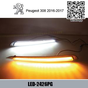 China Peugeot 308 DRL LED Daytime driving turn signal Lights lamps aftermarket factory
