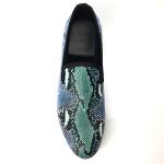 Elegant Design Snakeskin Mens Loafers Wear Resistant Mens Leather Driving Shoes