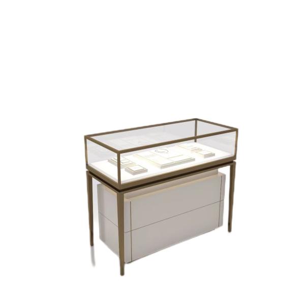 Combined Stainless Steel Jewelry Display Cabinet High And Short With 4000K LED