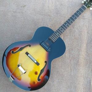 China New style high quality custom L-5 Jazz electric guitar, one piece of P90 pickup hollow body jazz electric guitar, free s factory