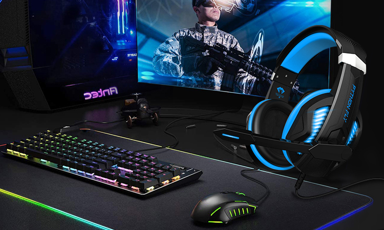 Surround Sound Custom Gaming Headsets For Xbox PS4 , Wired Over Ear Wired Headphones