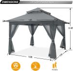 Pop Up Gazebo Mosquito Nettings, Outdoor Canopy Shelter Garden Lawn Backyard,
