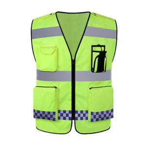 China Customized Logo Accepted 100% Polyester Led Flash Light Reflective Safety Vest For Running S-5XL factory