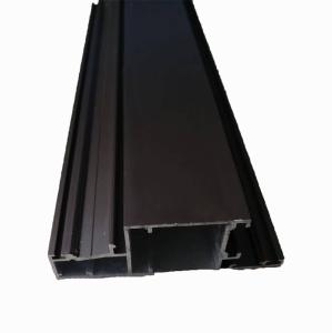 China 6063 Aluminium Extruded Profiles System For Casement Window Door Brown Silver Color factory