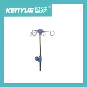 China Hospital Bed Infusion Stand Plastic Metal Material Blue Color factory