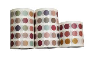 China DEC Dot Printed 20mm*10m Washi Paper Die Cut Tape factory