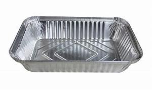 China 800ml 0.03mm Parcel Aluminum Silver Foil Disposable Food Containers factory