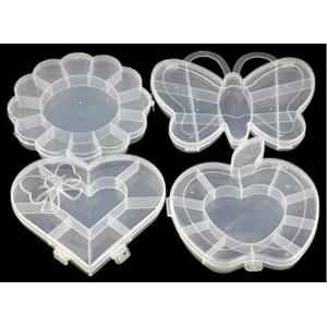 Compartment Clear Plastic Storage Box With Removable Dividers, Slots Adjustable Craft Organizer Jewelry plastic Storage