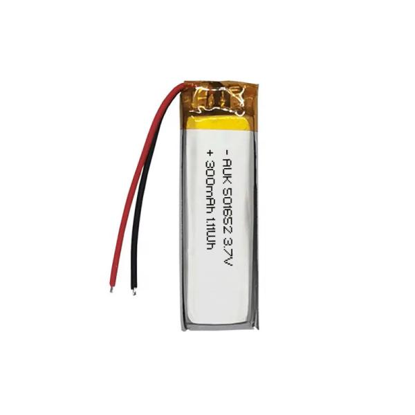 AUK Lipo Battery 501652 300mAh 3.7v 1.11Wh 501340 4.2V Lithium Polymer Battery