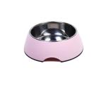 Round 14cm Rubber Bottom Dog Bowl Silicone 4.5cm Stainless Steel